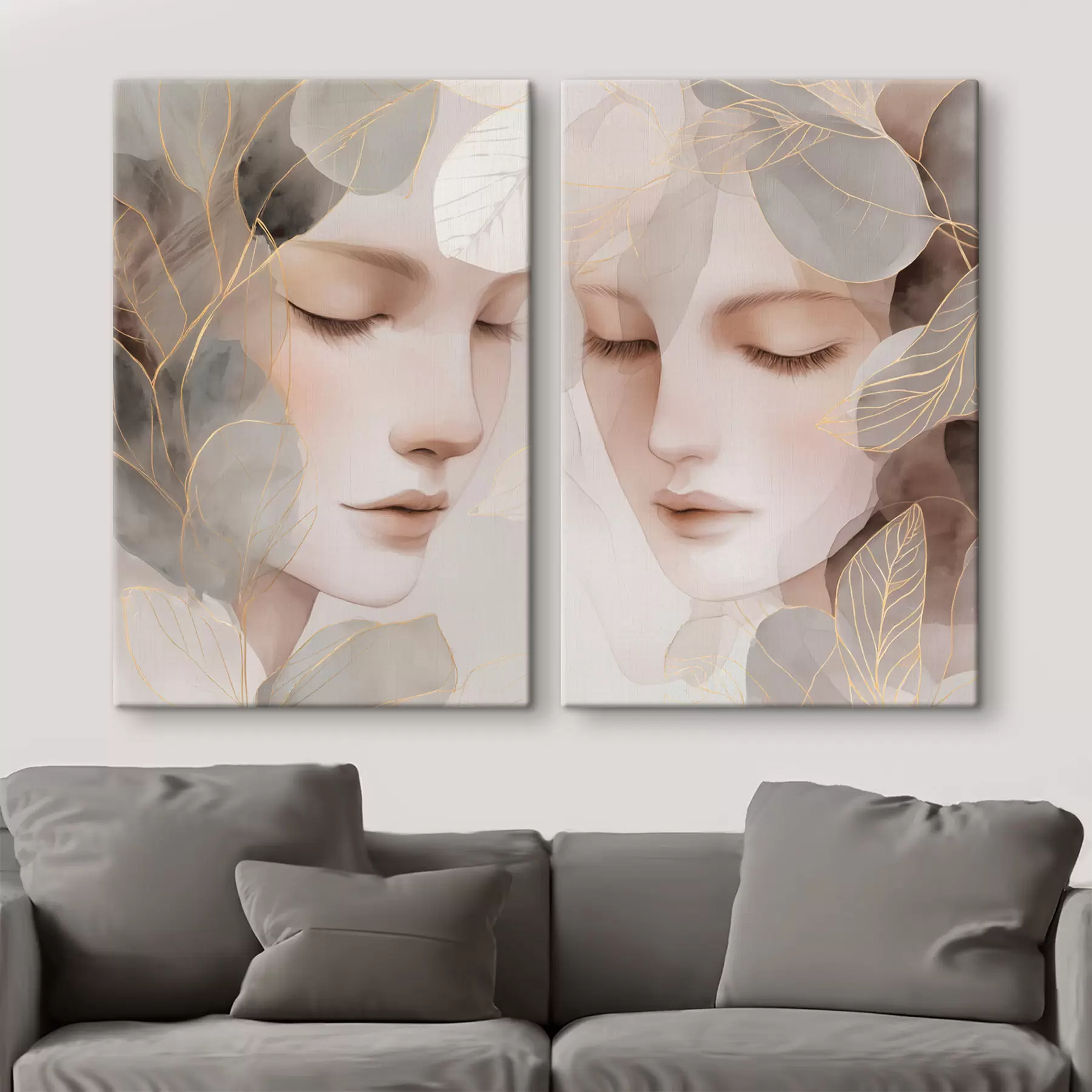 Obraz dívka v listí Č. m30091