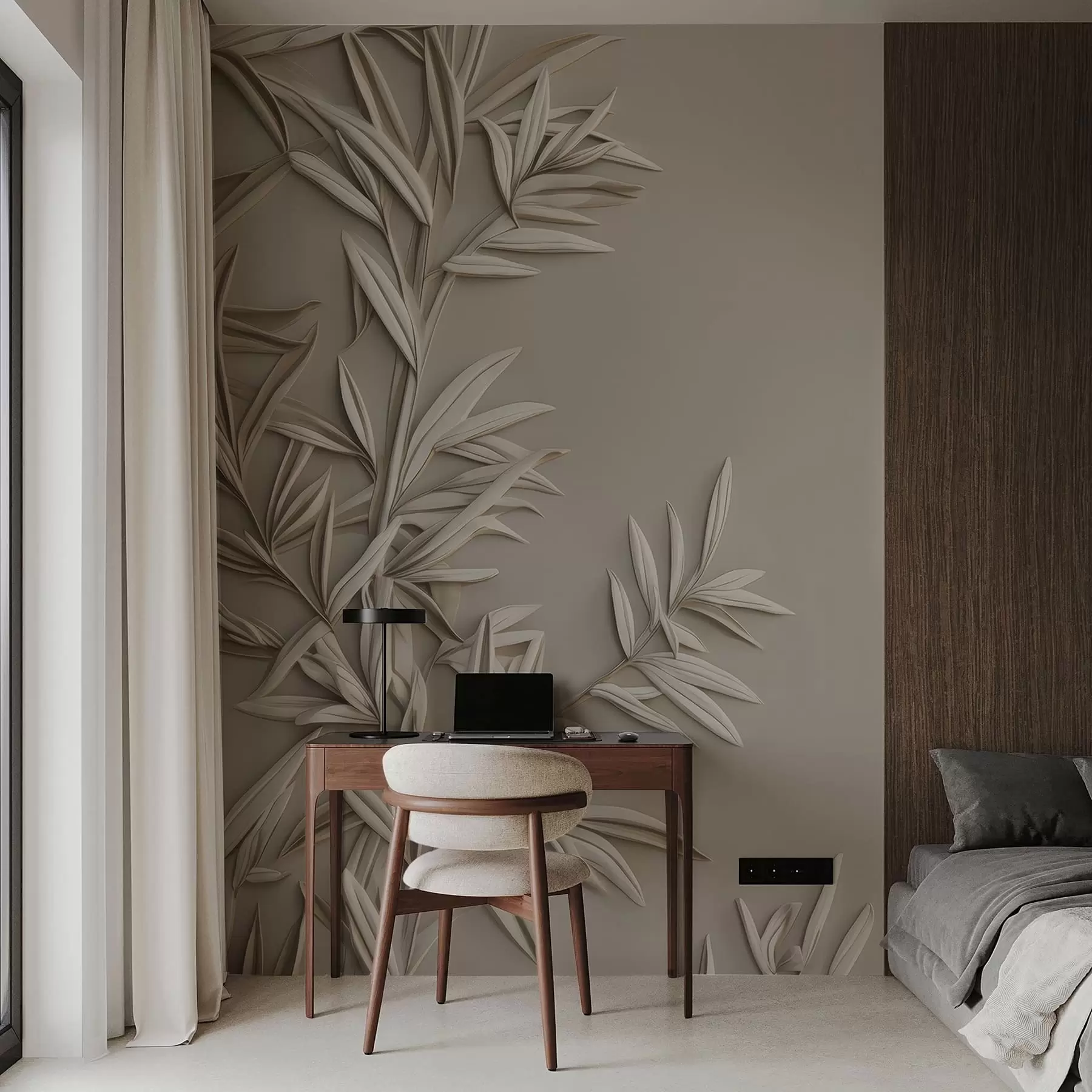 Fototapet Imitace reliéfních listů w05244