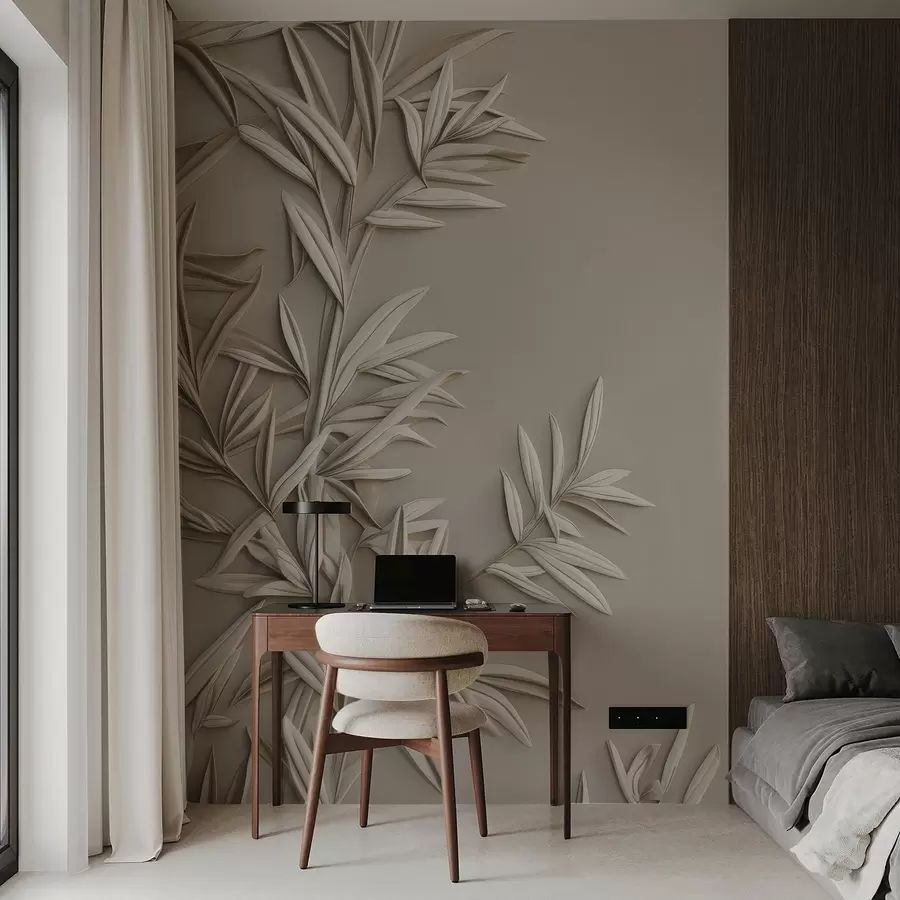 Fototapet Imitace reliéfních listů w05244