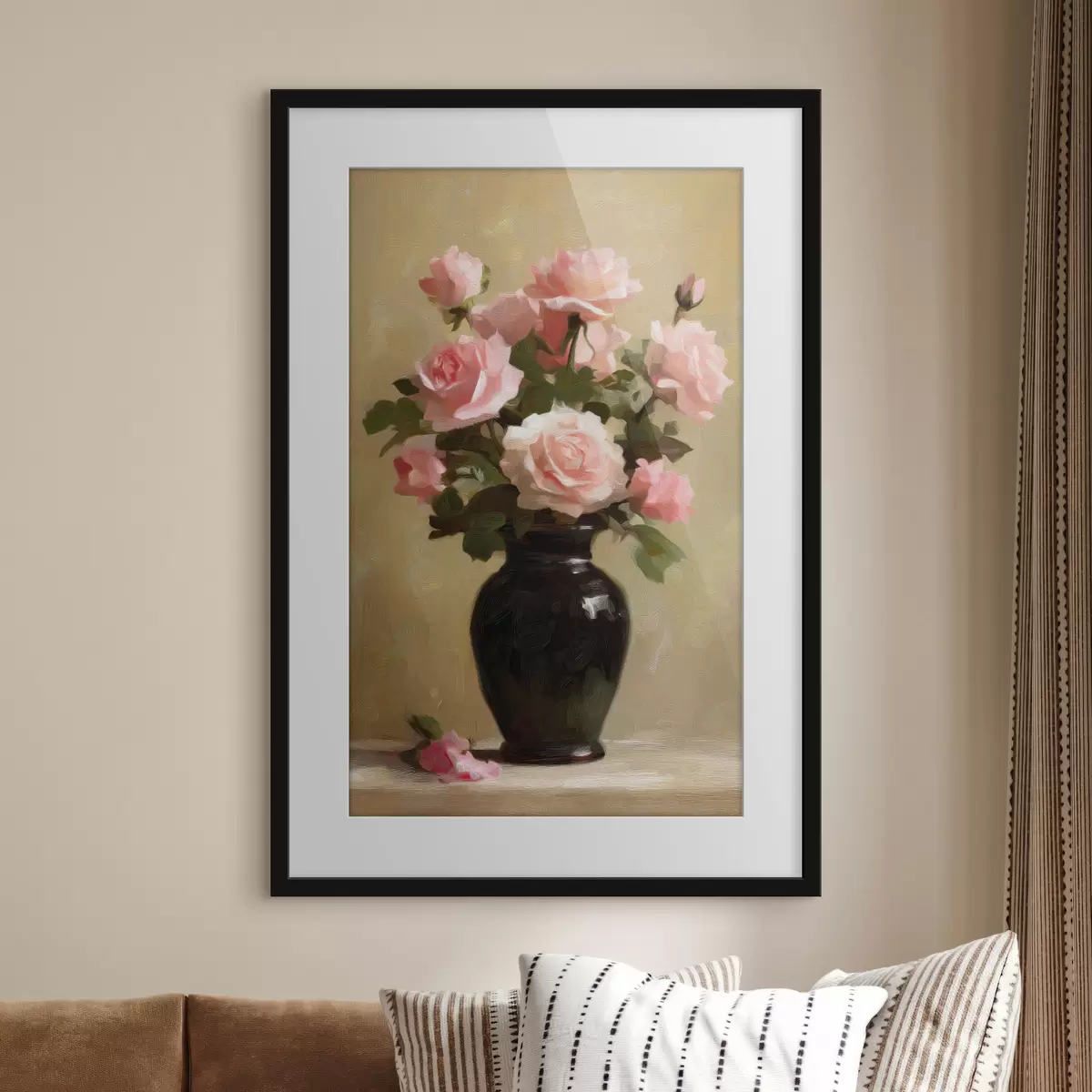 Poster Váza s růžemi f48125