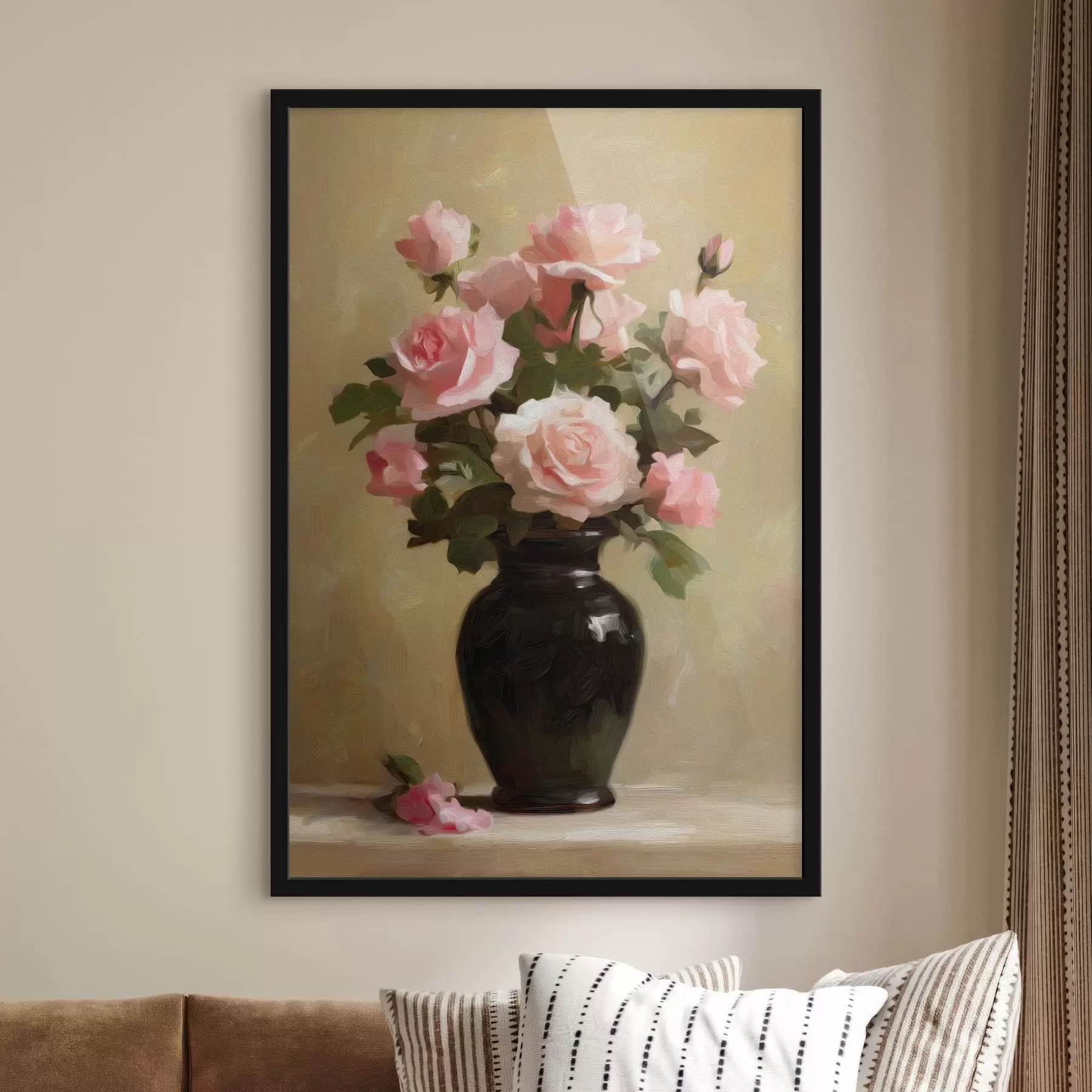 Fototapet Váza s růžemi f48125