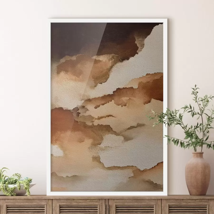 Fototapet abstraktní vrstvená akvarelová kompozice f48070