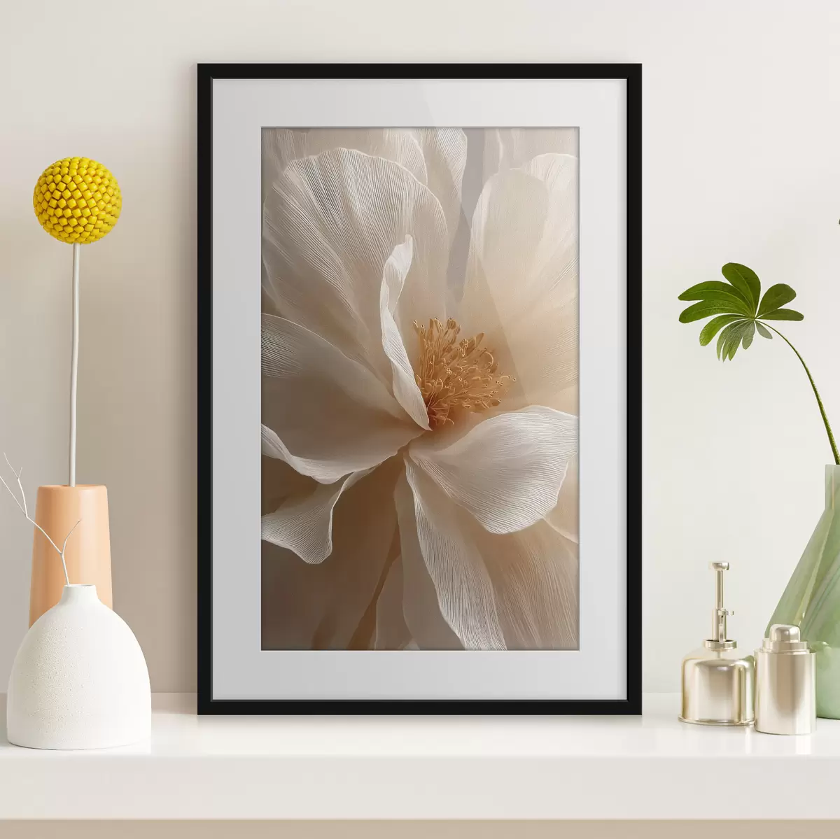 Poster makro květinová kompozice v teplých tónech f48120