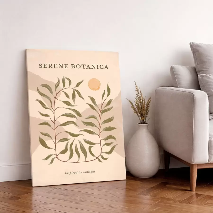 Obraz Botanický plakát s textem Serene Botanica Č. s48022