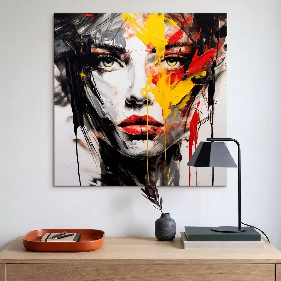 Obraz Portrét ženy s výraznými tahy štětcem Č. s48088