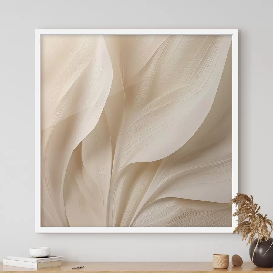 Fototapet Abstraktní béžové plynulé linie f48095