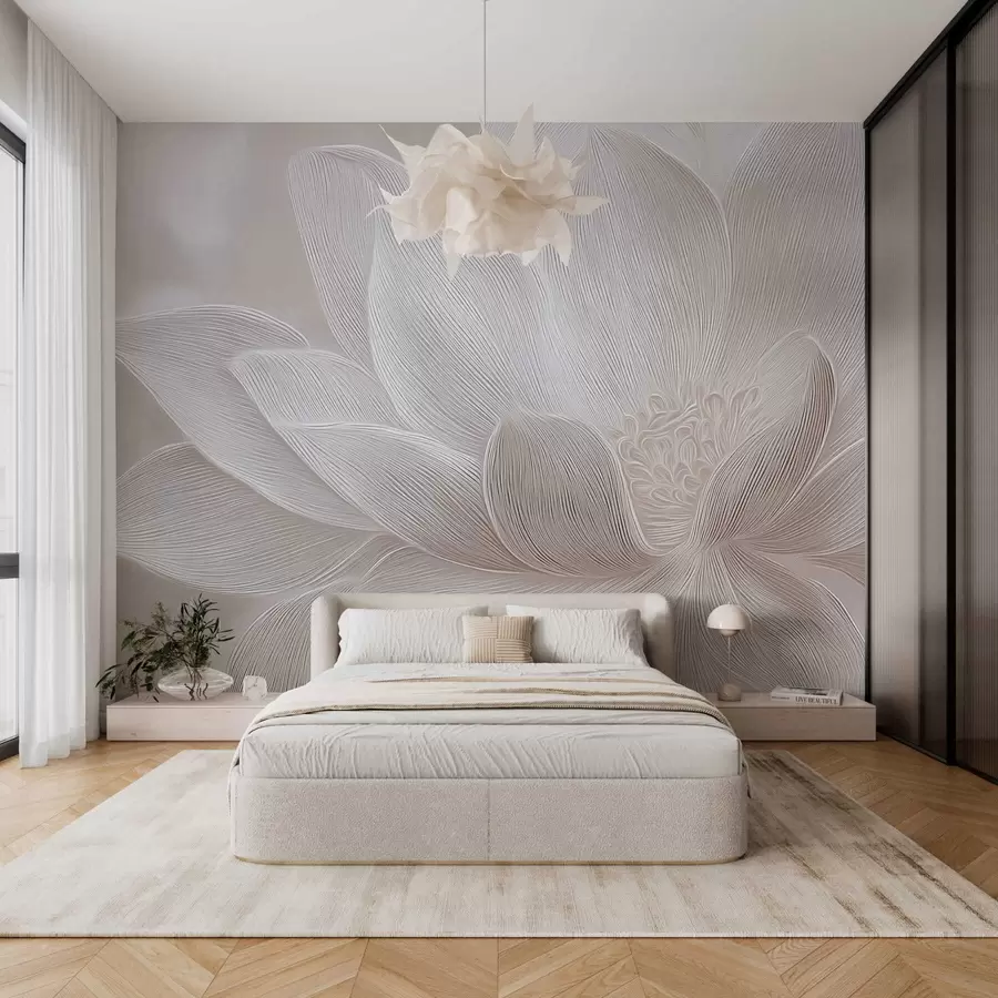 Fototapet Abstraktní vlny v světle béžových tónech w05266