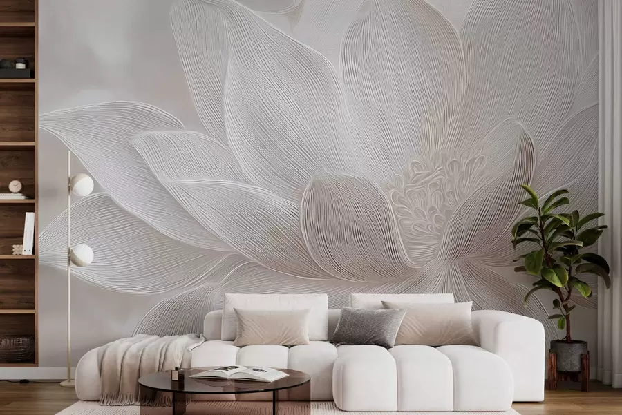 Fototapet Abstraktní vlny v světle béžových tónech w05266