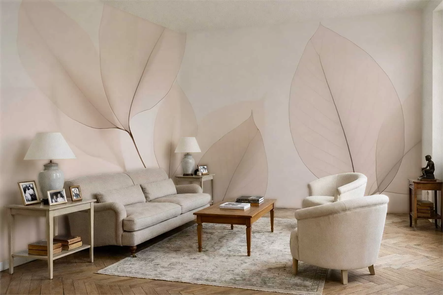 Fototapet Bílý květ s jemnou linkou w05268