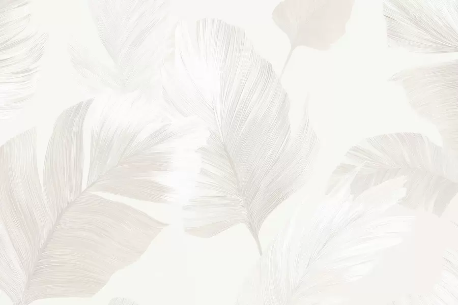 Fototapet Měkká slonovinová peříčka v mléčně béžových tónech w09563