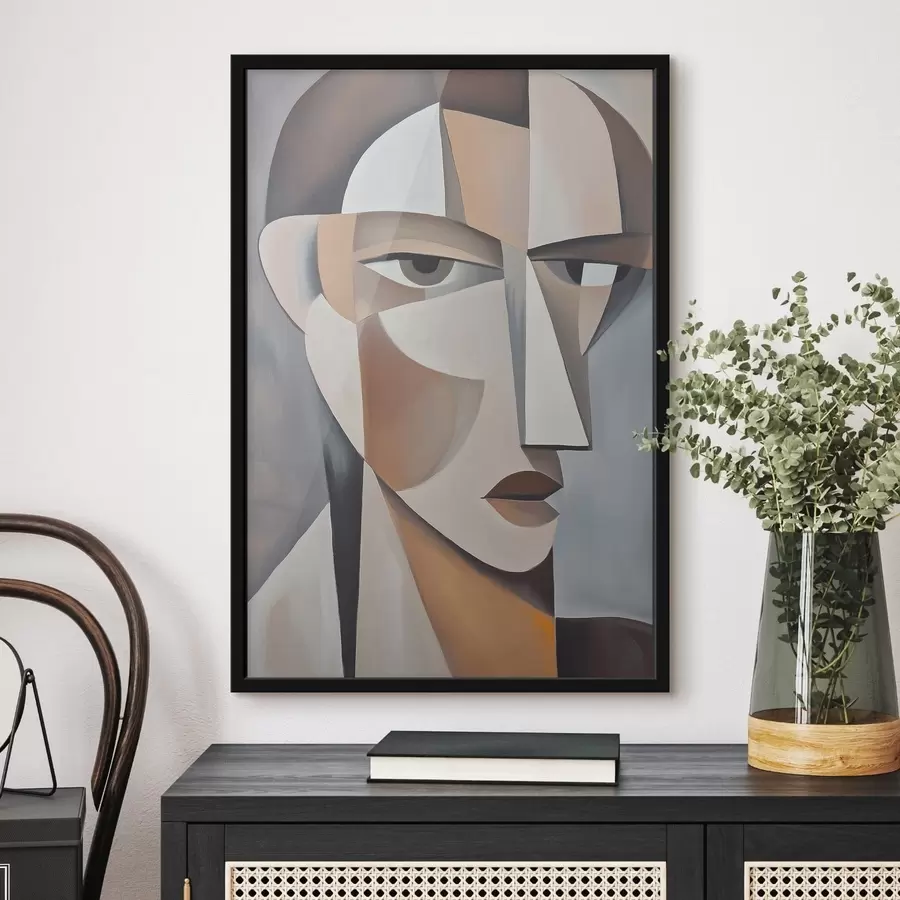 Fototapet Moderní kubistický portrét f48013