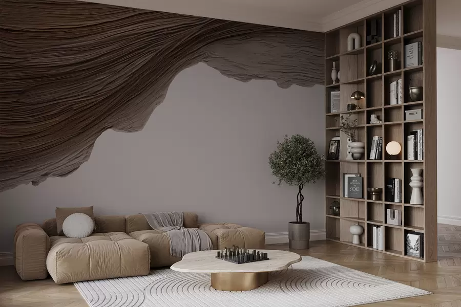 Fototapet Dřevěný reliéf w05273