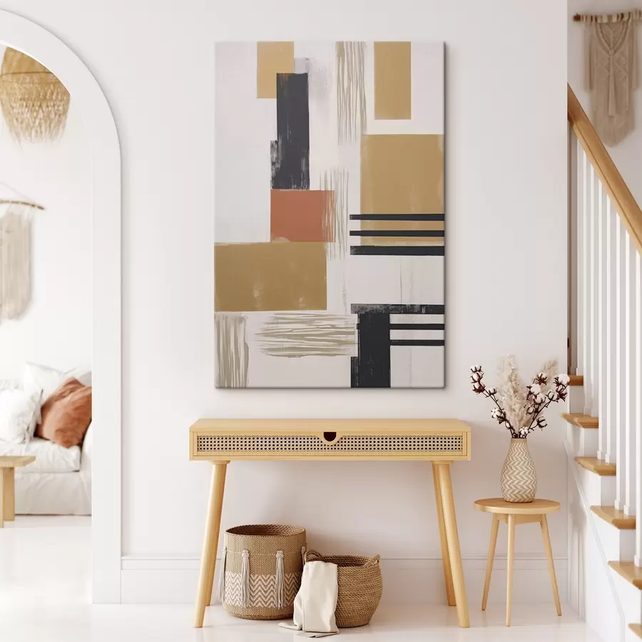 Obraz Moderní abstrakce s imitací opotřebované textury Č. s48160