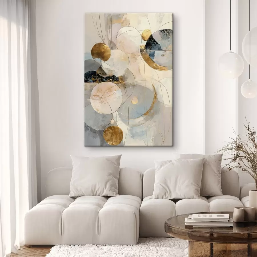 Obraz Harmonie odstínů oblohy a geometrických tvarů v minimalistickém stylu Č. s47986