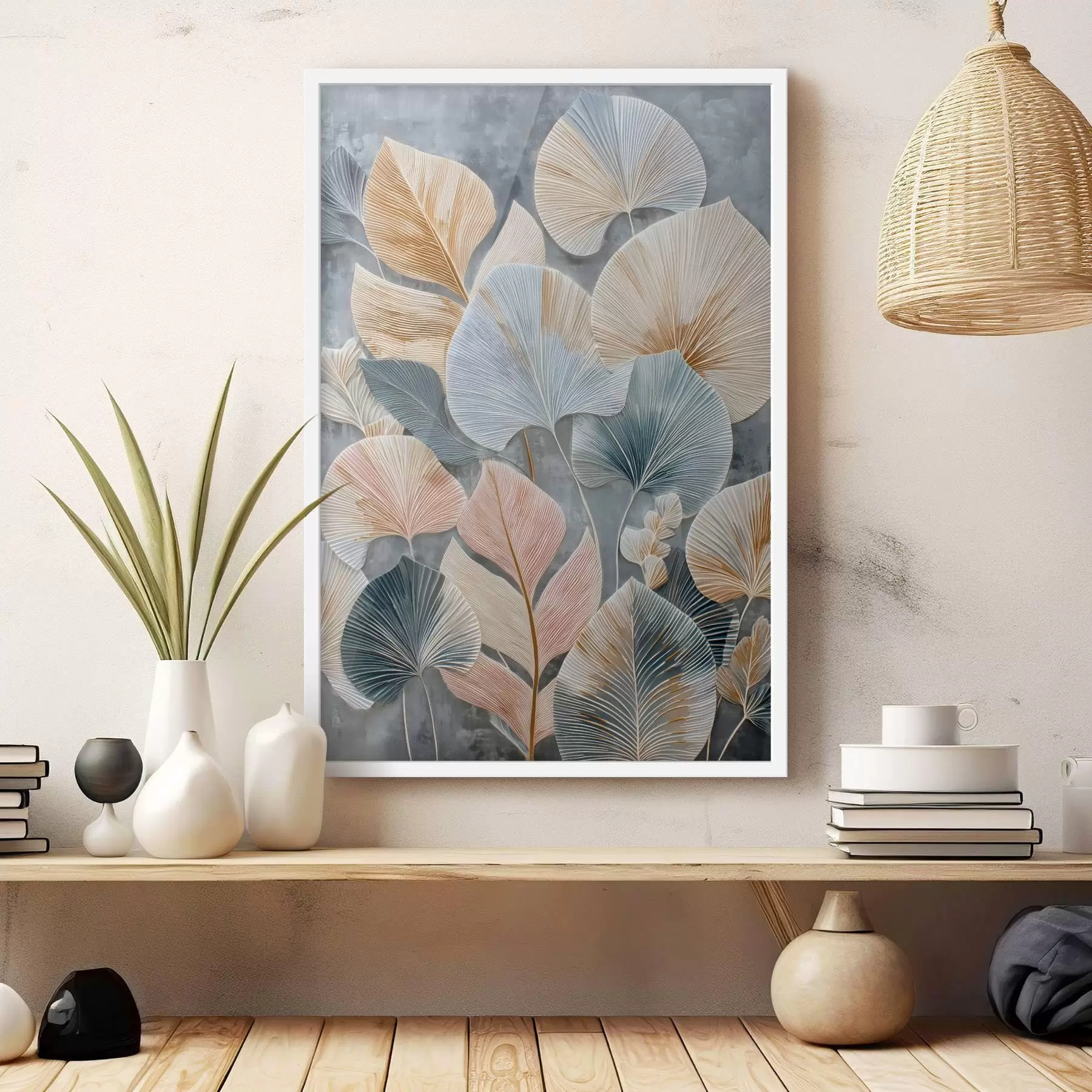 Fototapet Barevné dekorativní listy s výraznou texturou na tmavém pozadí f47964