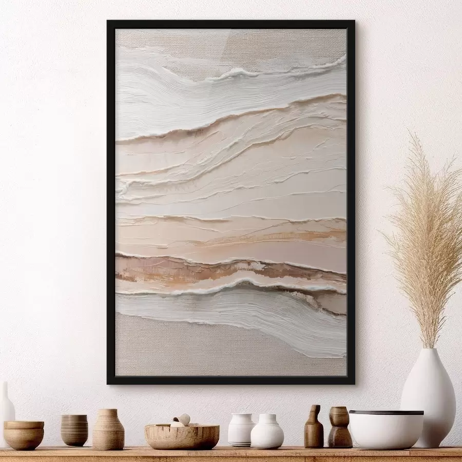 Fototapet Vrstvená kompozice v pískových a krémových tónech f47966