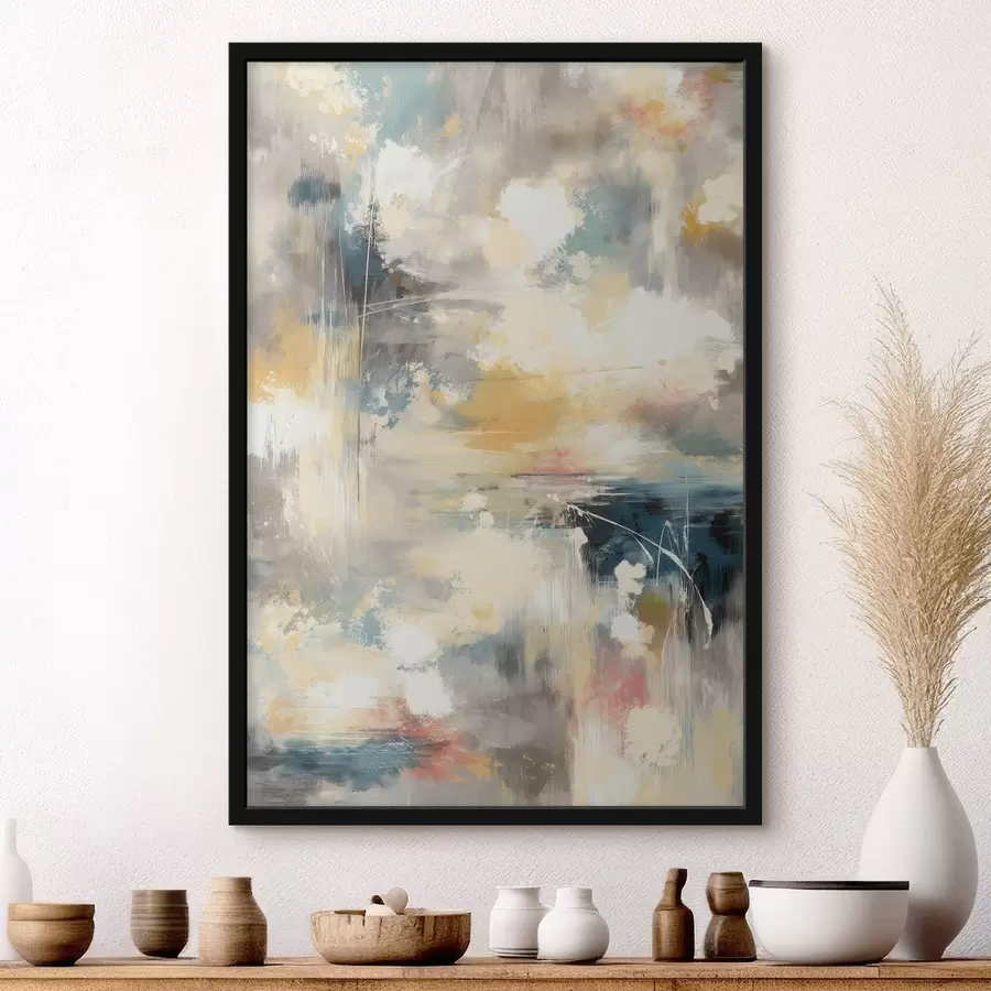 Fototapet Abstraktní umělecké dílo v tlumených tónech v minimalistickém stylu f47972