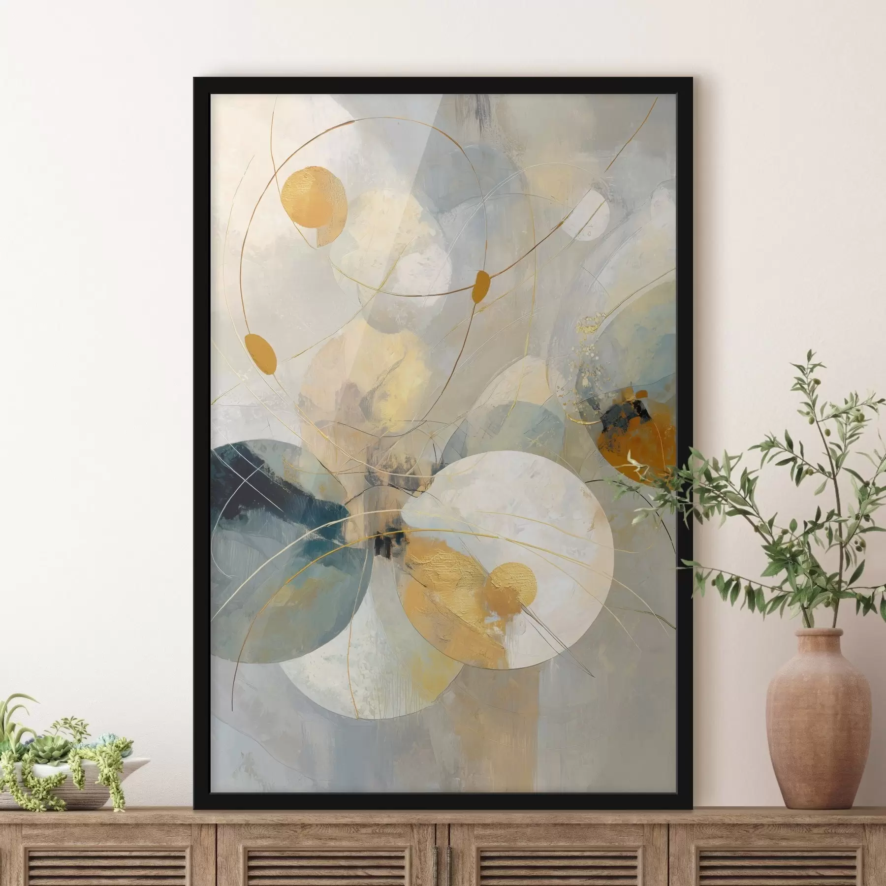 Fototapet Složení průsvitných koulí a texturovaných skvrn f47985