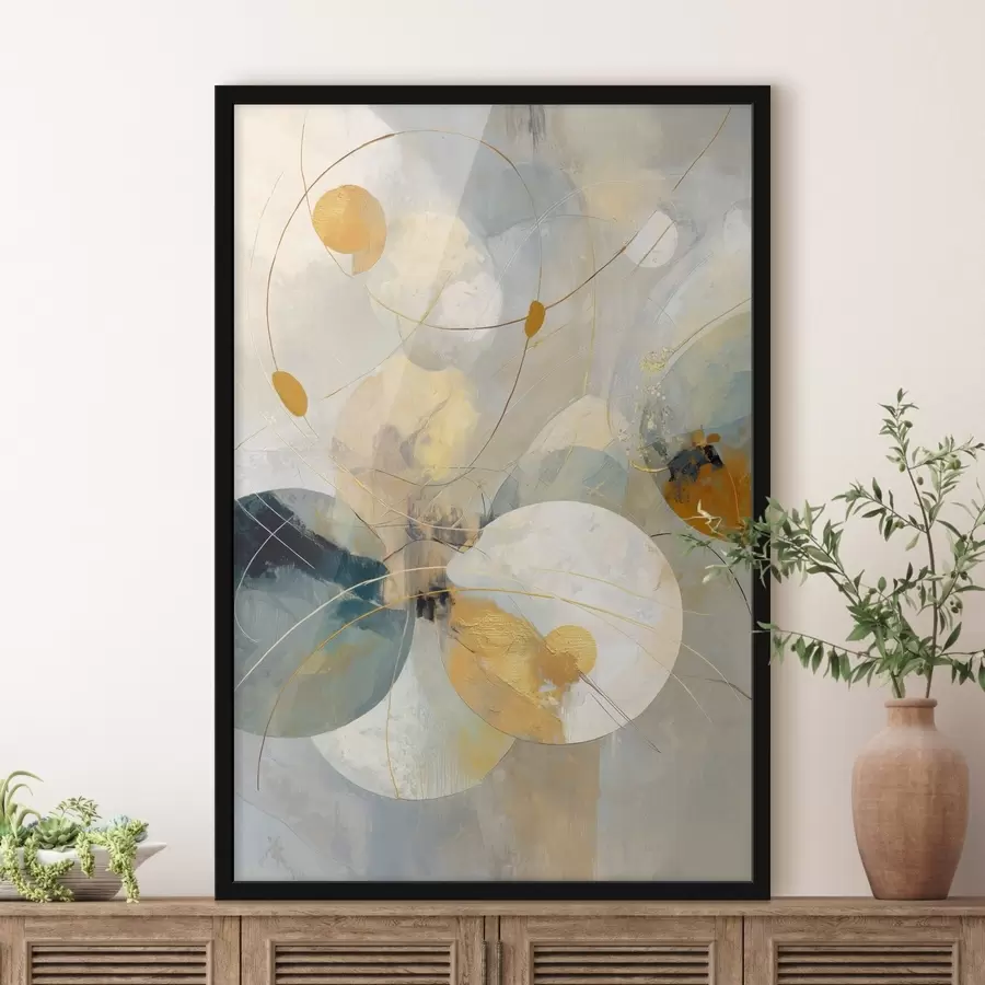 Fototapet Složení průsvitných koulí a texturovaných skvrn f47985