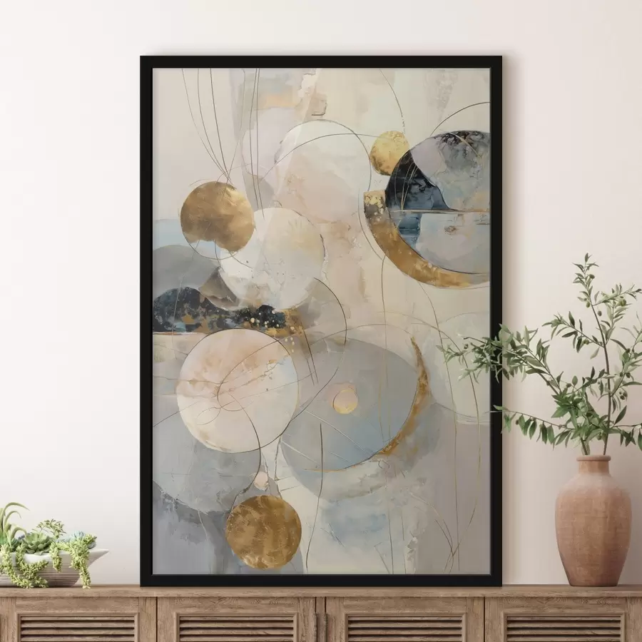 Fototapet Harmonie odstínů oblohy a geometrických tvarů v minimalistickém stylu f47986