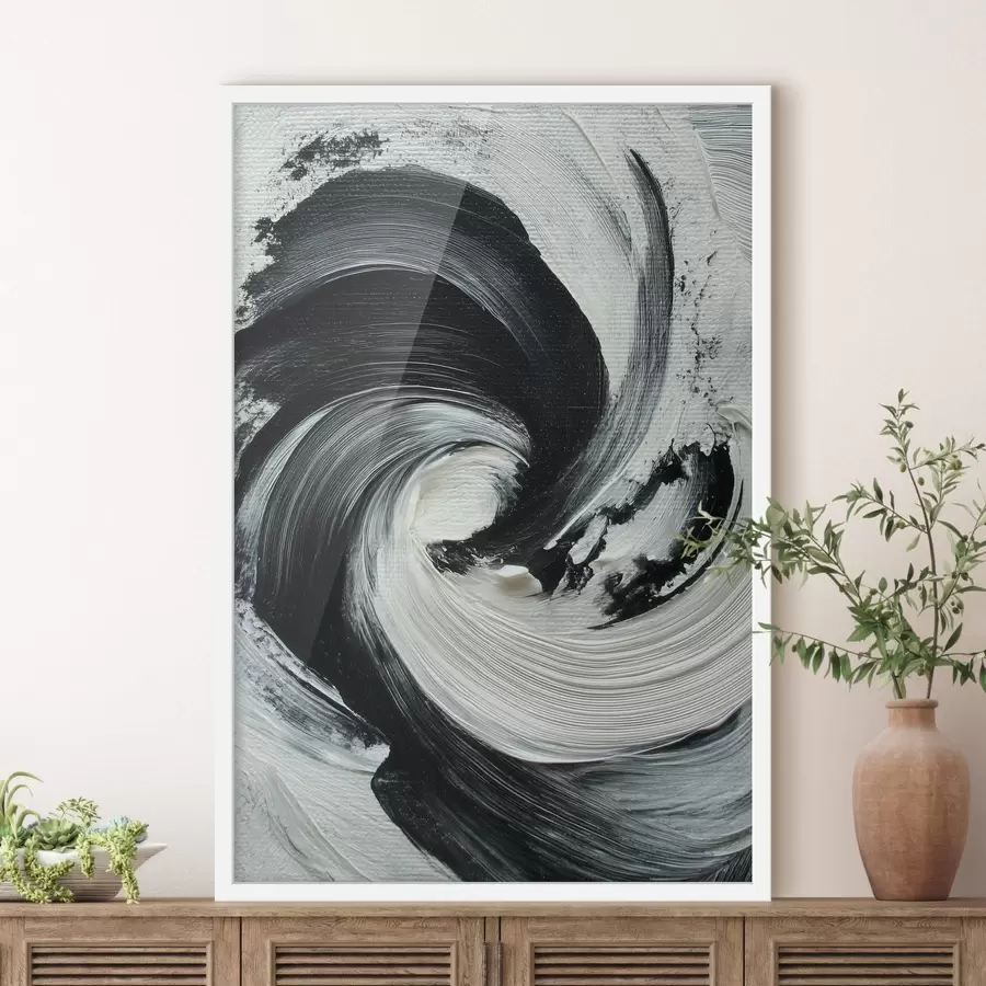 Fototapet Abstraktní spirála s expresivními tahy štětcem ve stylu olejomalby f47989