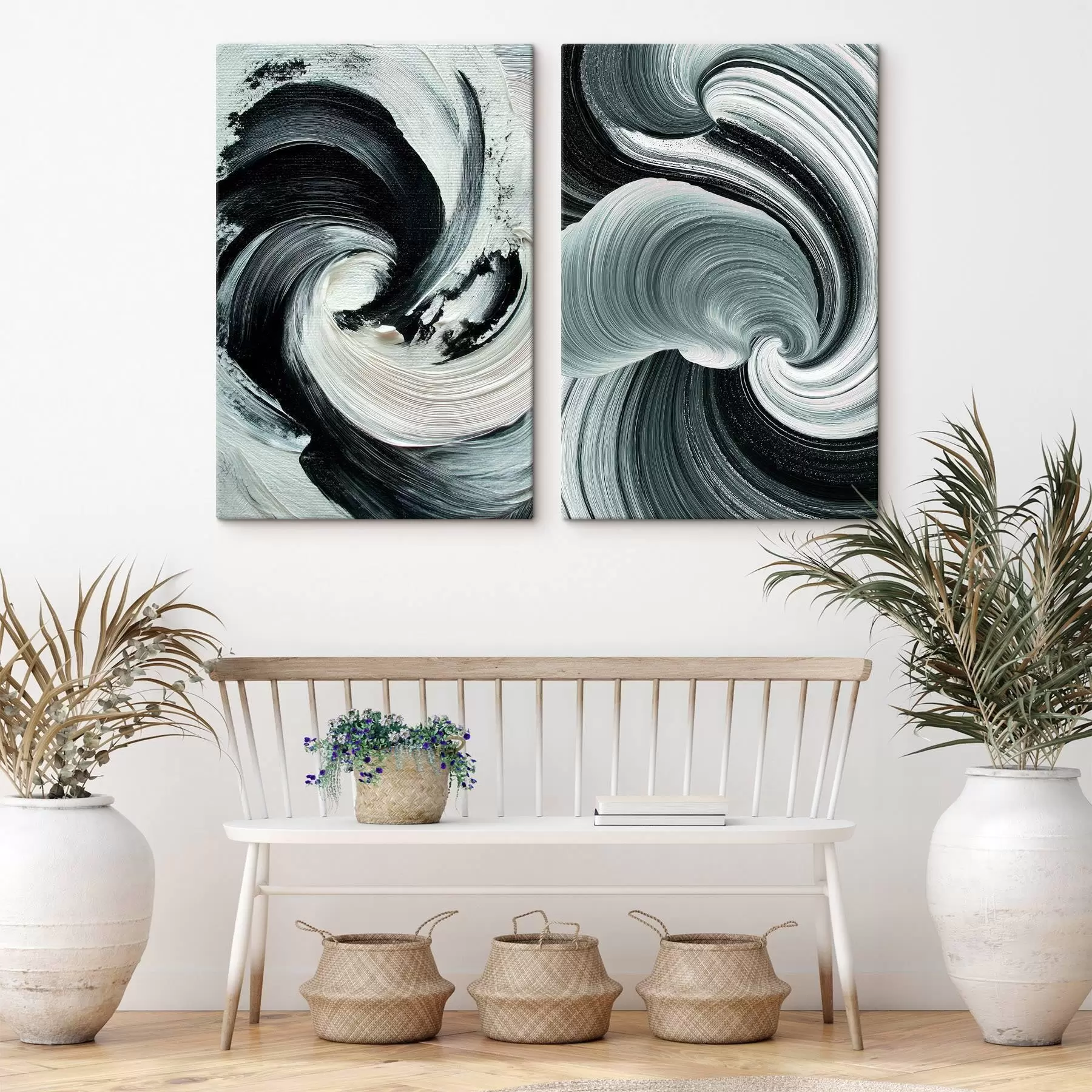 Obraz Výrazná monochromatická kompozice s objemovou texturou Č. m30041