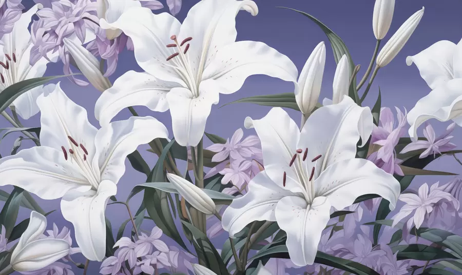 Fototapet Lilie za soumraku w05310