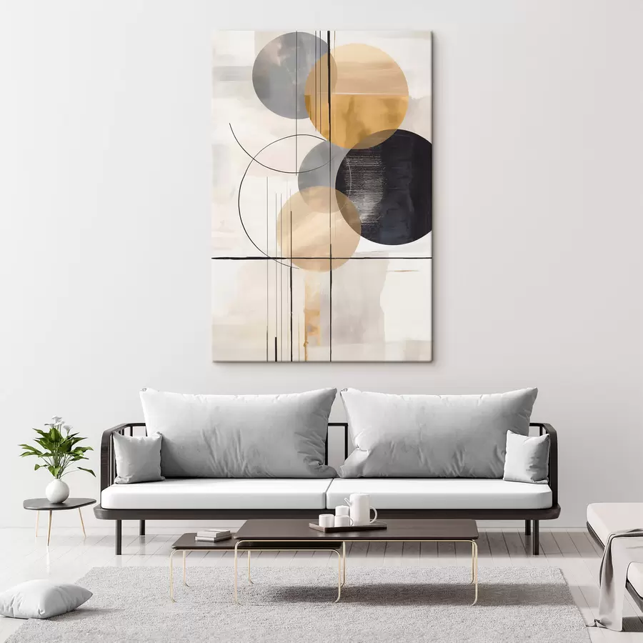 Obraz Abstrakt s kruhy Č. s48172