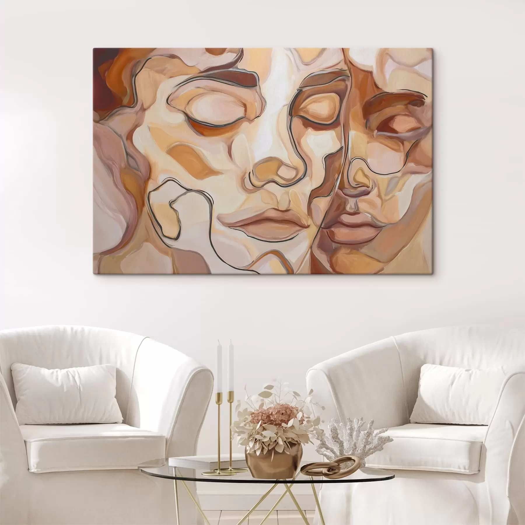 Fototapet Abstraktní portrét ženy a muže s48174