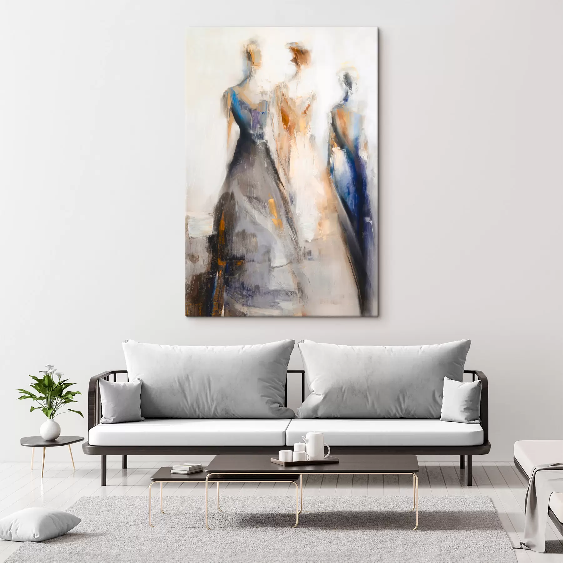 Obraz Elegantní abstraktní ženské siluety Č. s48179