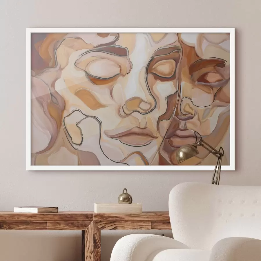 Fototapet Abstraktní portrét ženy a muže f48174