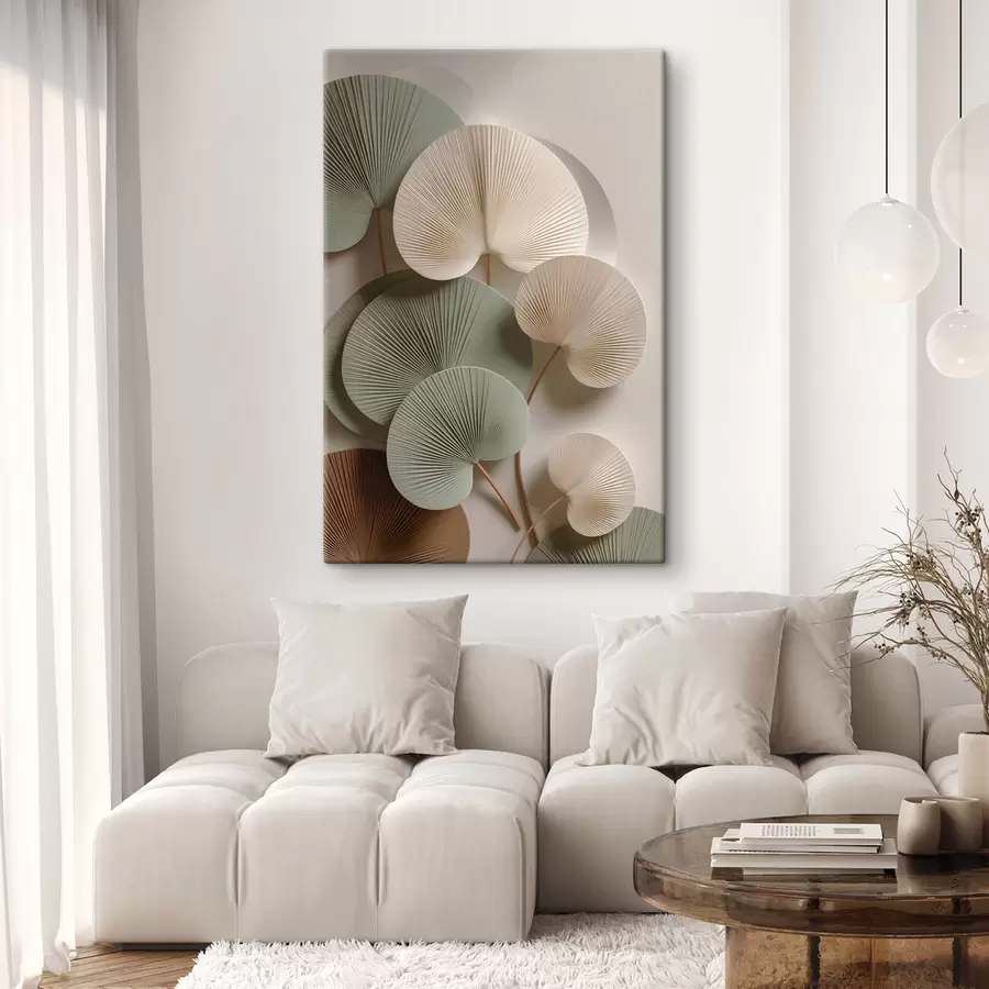 Fototapet Abstraktní kompozice s listy s48225