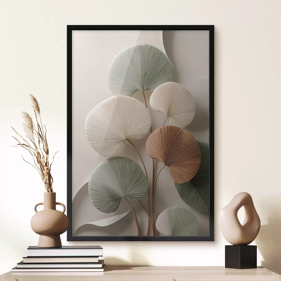 Fototapet Abstraktní kompozice s listy f48224