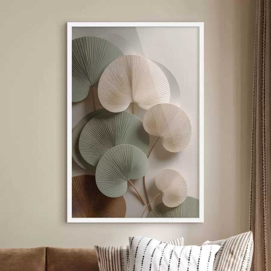 Fototapet Abstraktní kompozice s listy f48225