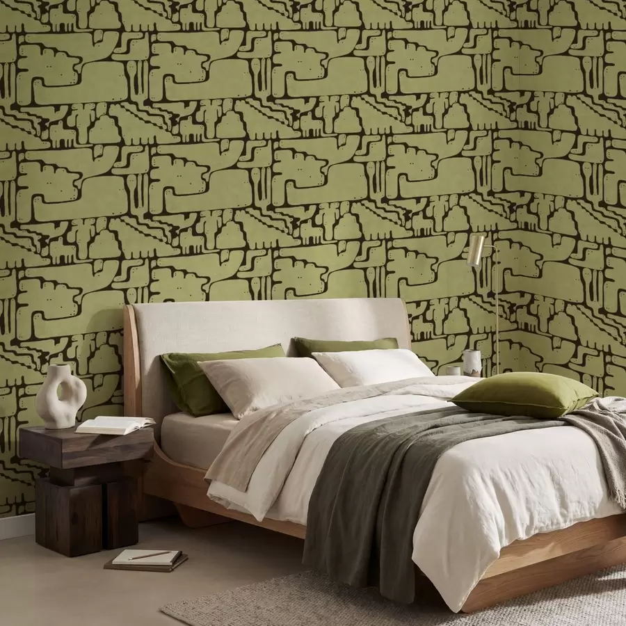 Fototapet Abstraktní vzor s tmavými čarami a01122v1