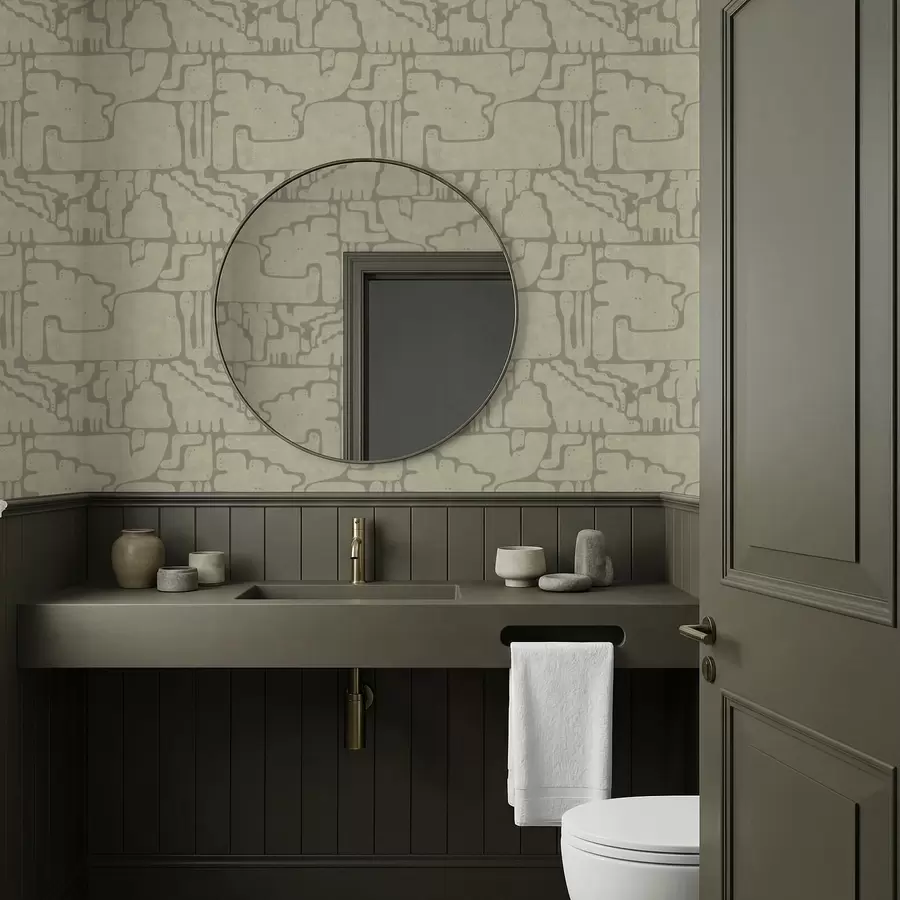 Fototapet Světlý abstraktní vzor s jemnými tvary a01122v2