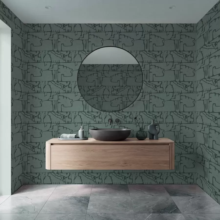 Fototapet Abstraktní vzor v odstínech modrozelené barvy a01122v3