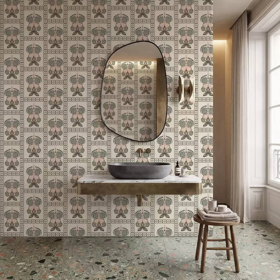 Fototapet Dekorativní vzor s motýly a květinami a01125