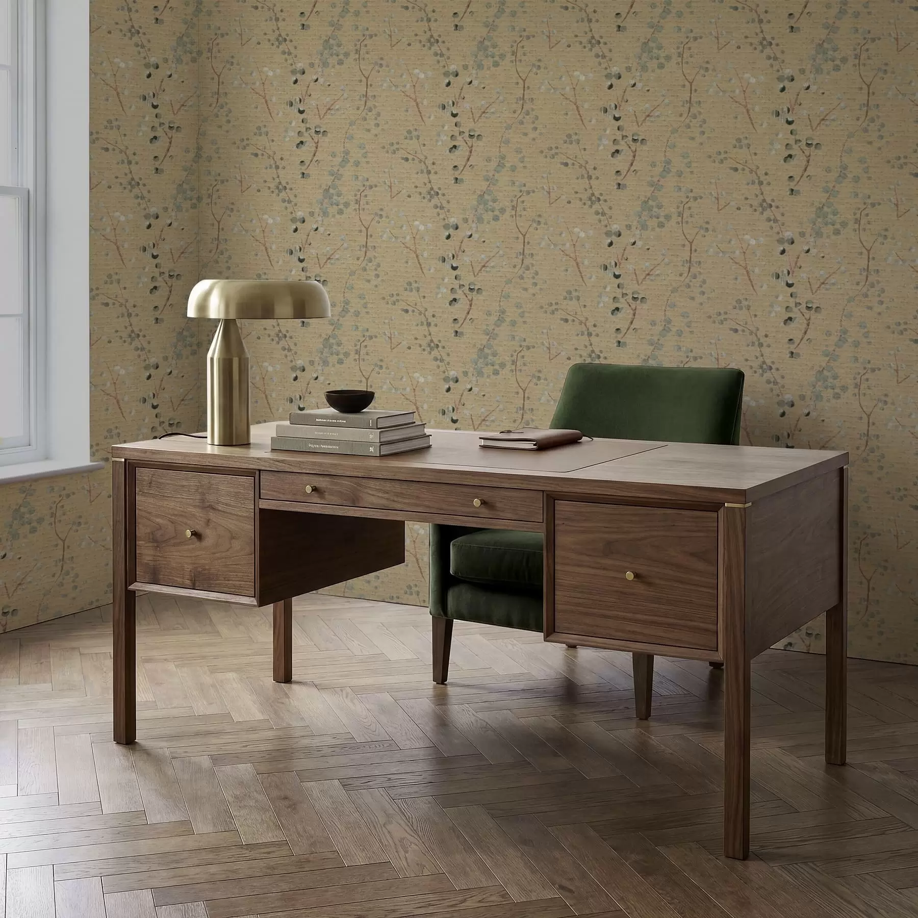 Fototapet Abstraktní botanický vzor s kruhy a01126