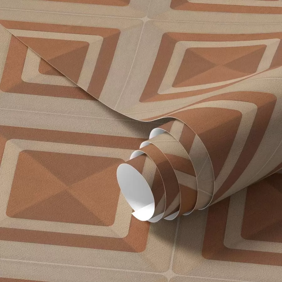 Fototapet Geometrický diamantový vzor v terakotových tónech a01128