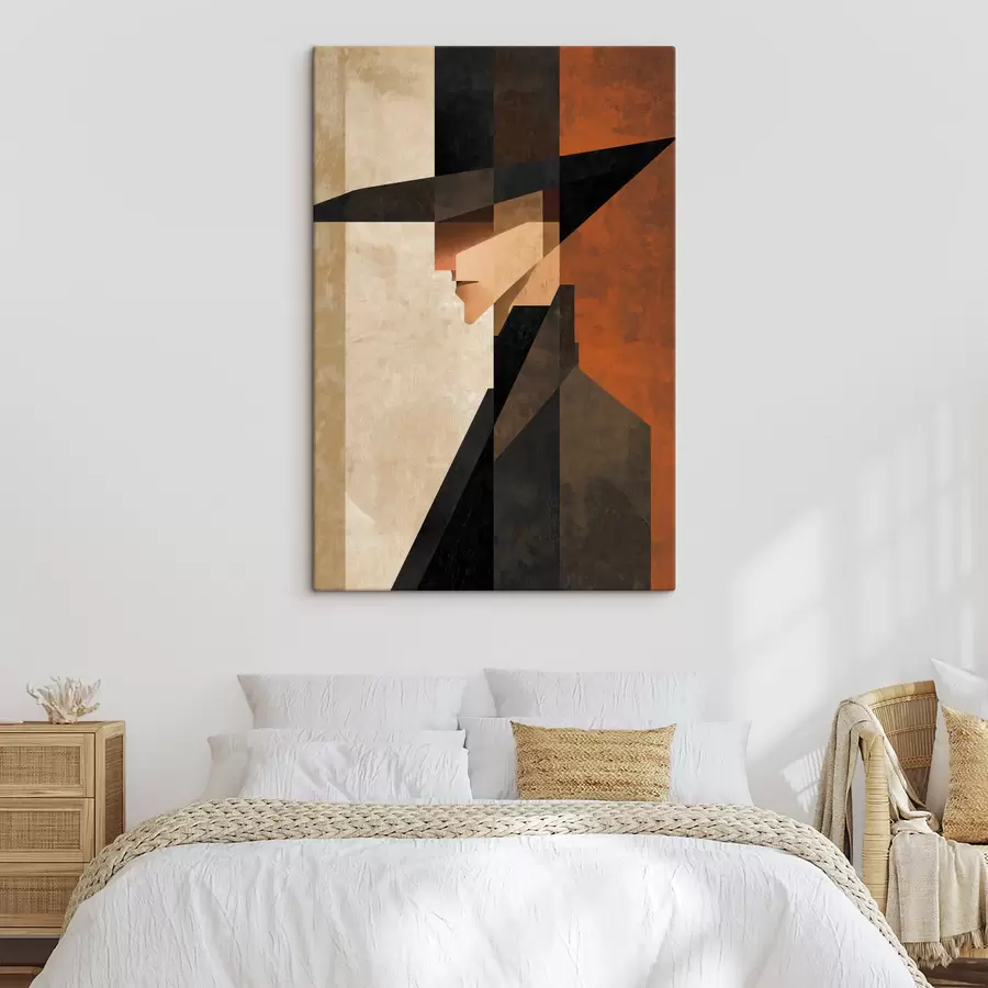 Obraz Geometrický abstraktní portrét Č. s48230