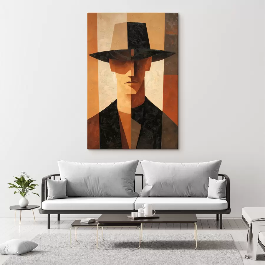 Obraz Geometrický abstraktní portrét Č. s48231