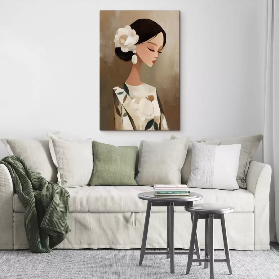 Obraz Dívka s květinami ve vlasech Č. s48232