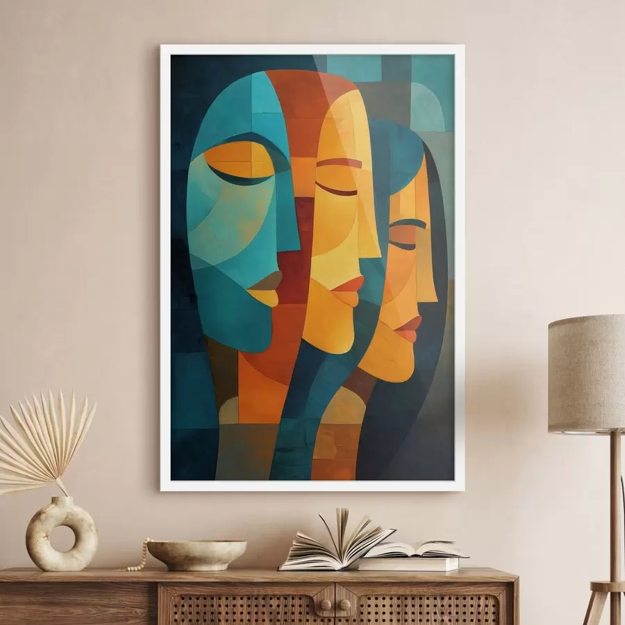 Fototapet Geometrické ženské profily f48256