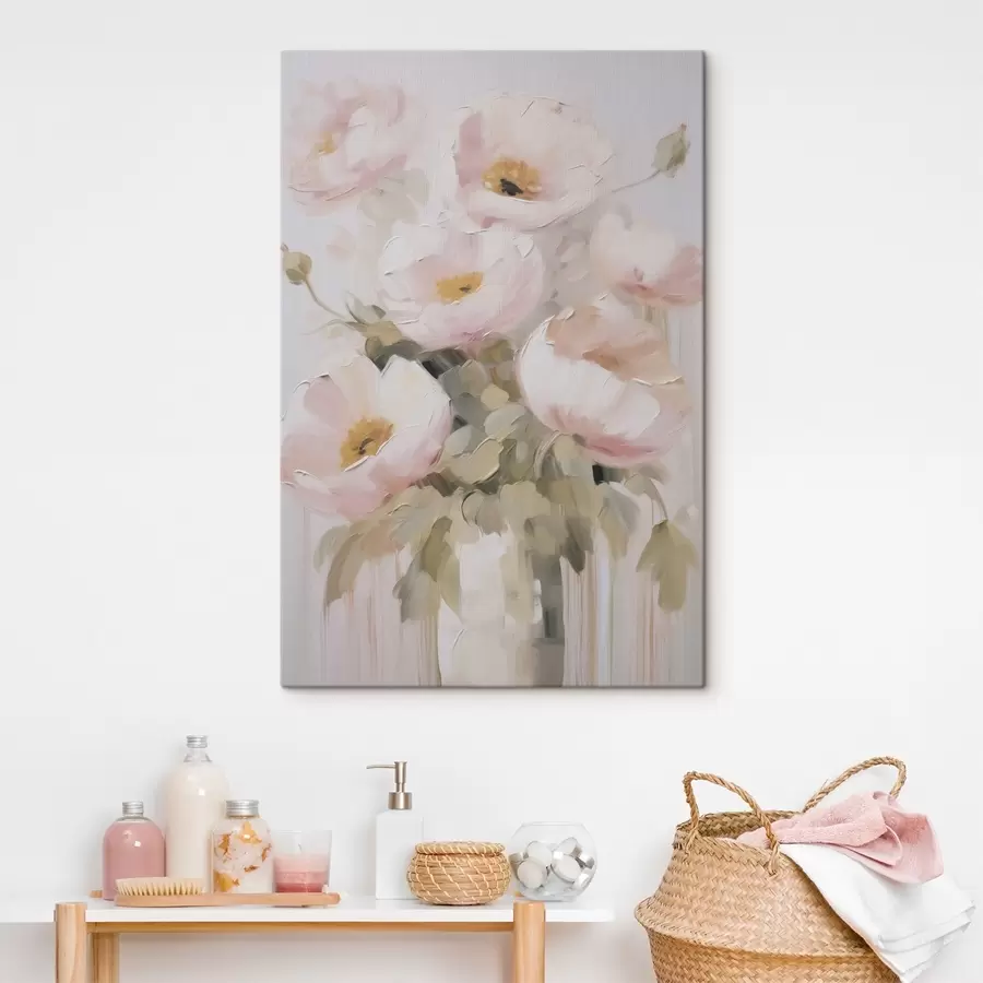 Obraz Abstraktní květiny ve váze, imitace malby Č. s48264