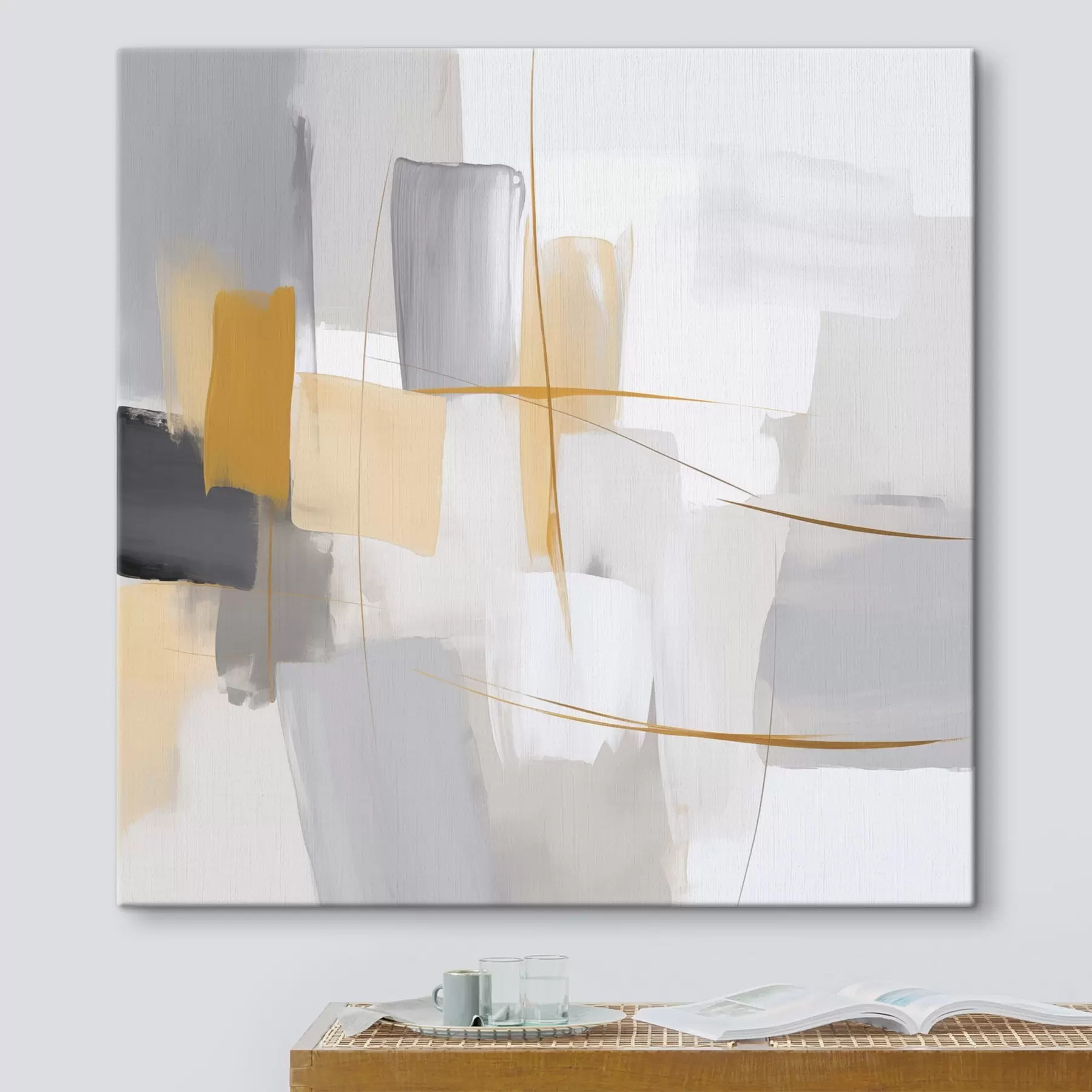 Obraz Abstrakce napodobující malbu Č. s48272