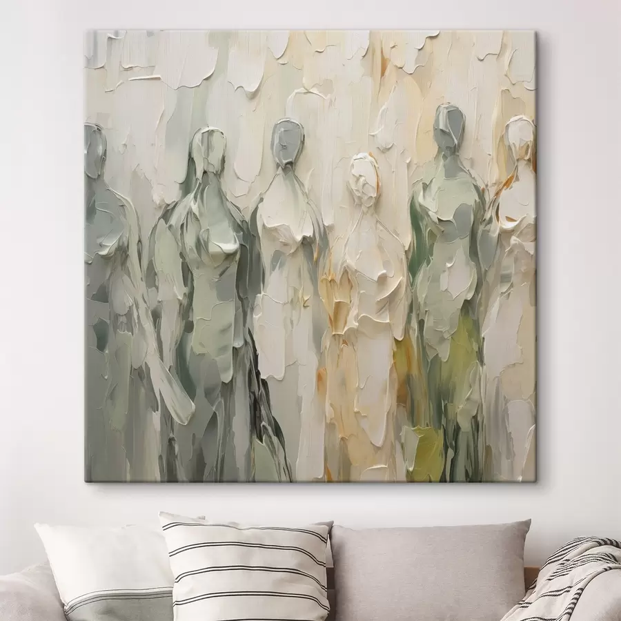 Obraz Abstraktní siluety napodobující malbu Č. s48275