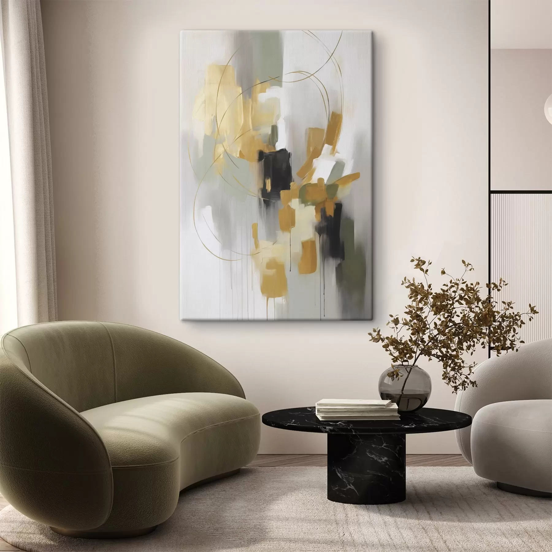 Obraz Abstrakce napodobující malbu Č. s48324