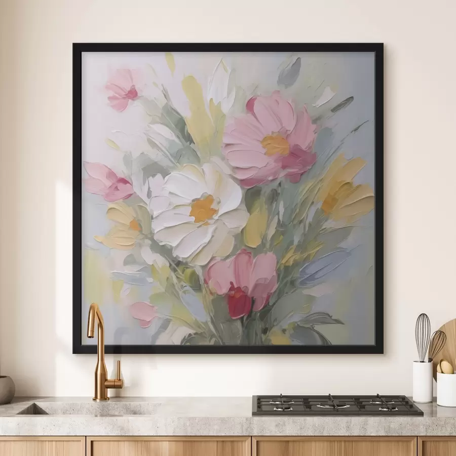 Fototapet Kytice květin imitace malby f48317