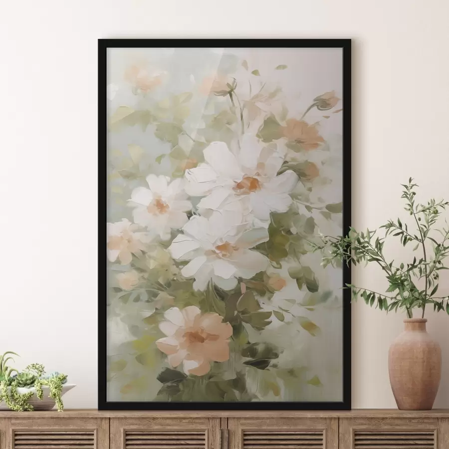 Fototapet Jemné květiny imitace malby f48323